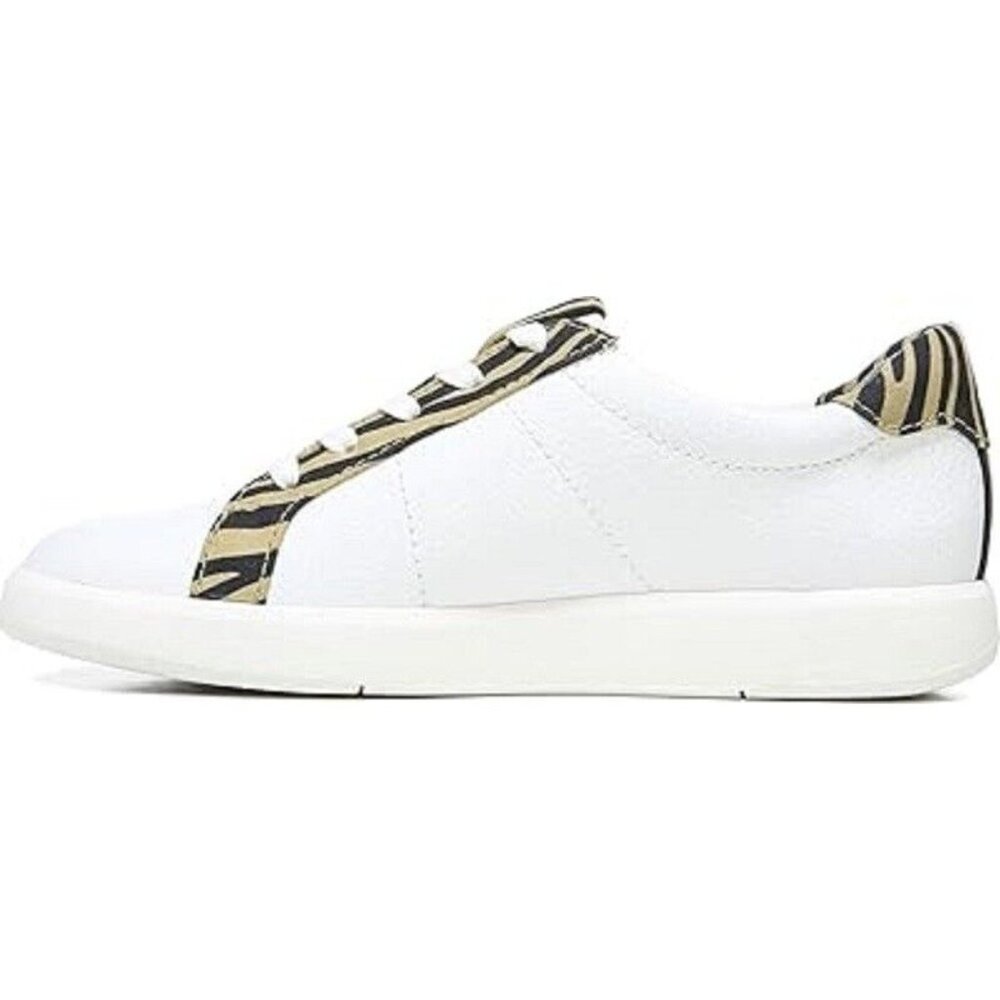 Naturalizer Women's Karine Oxford Sneaker Low Top Side Zip White Size 7M